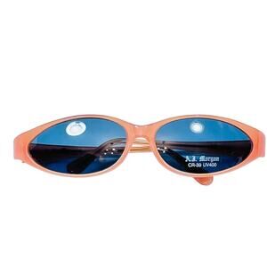 A.J. Morgan Mod 28002 Sunglasses Orange Frame Blue Lens New Vintage Deadstock